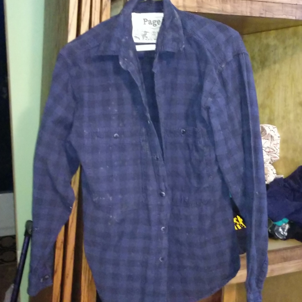 Vintage men's thin flannel